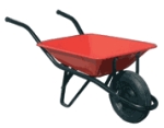 Carretilla obra, con cuba de acero de 70 l.