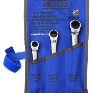 JUEGO 3 LLAVES ESTRELLA 4 EN 1 B/NYLON