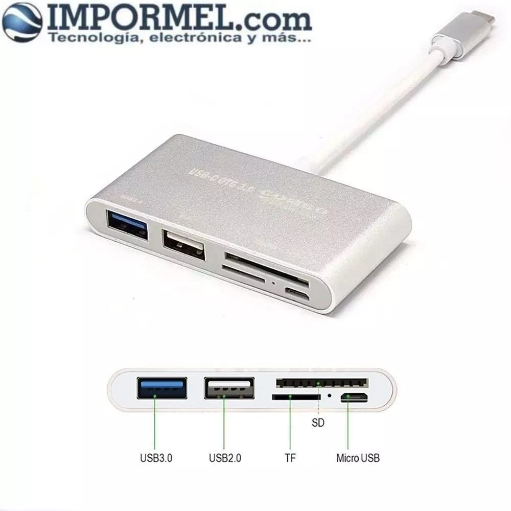 Adaptador Hub Tipo C Usb Para Macbook Adaptador 5 En 1 - Imagen 3