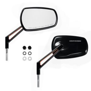 Espejos Retrovisores Harley-Davidson® Colección Adversary – Negro/Naranja – Multifit