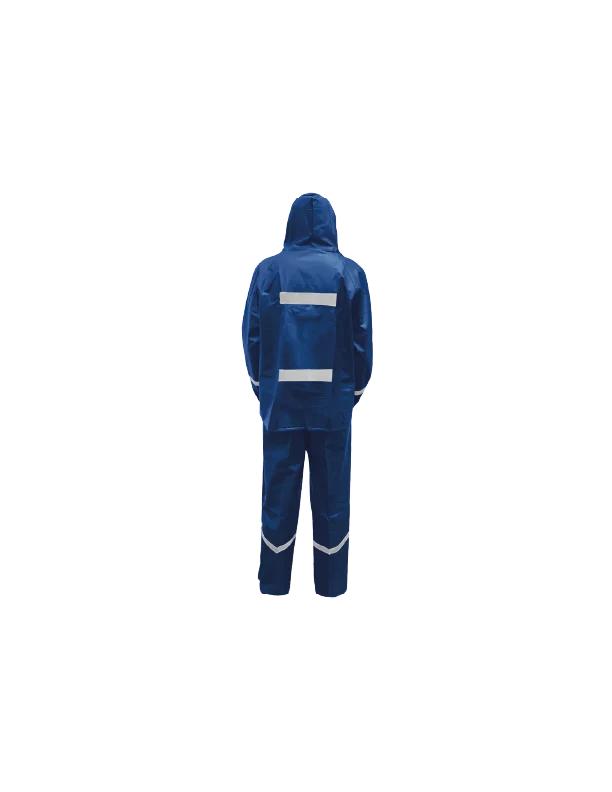 REF 202 Conjunto Oversize Chaqueta con Capucha Tipo Cierre Velcro y Cremallera Pantalon con Resorte en Cintura Reflectivo de 2″ en Espalda 1″ Mangas y Pantalon Calibre 18 705-40-11 - Imagen 2