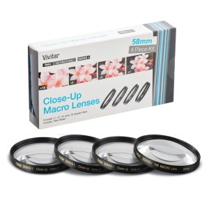 Set De Filtros Lentes Macro 58mm +1 +2 +4 +10 Vivitar