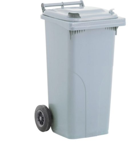 Cubo basura 240 l. Gris claro - Imagen 2