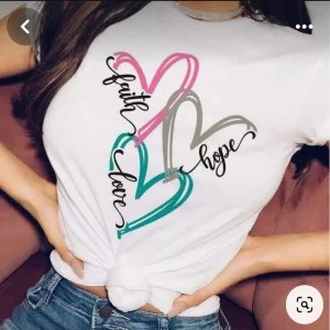 Camisetas para Dama con Diseño Corazón Cute