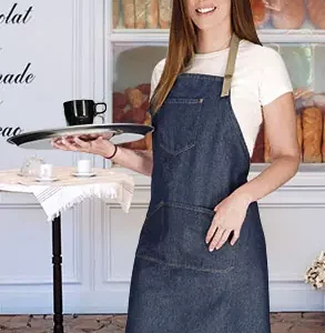 Delantal con peto vaquero multibolsillos 100% algodón CORIANDER Valento