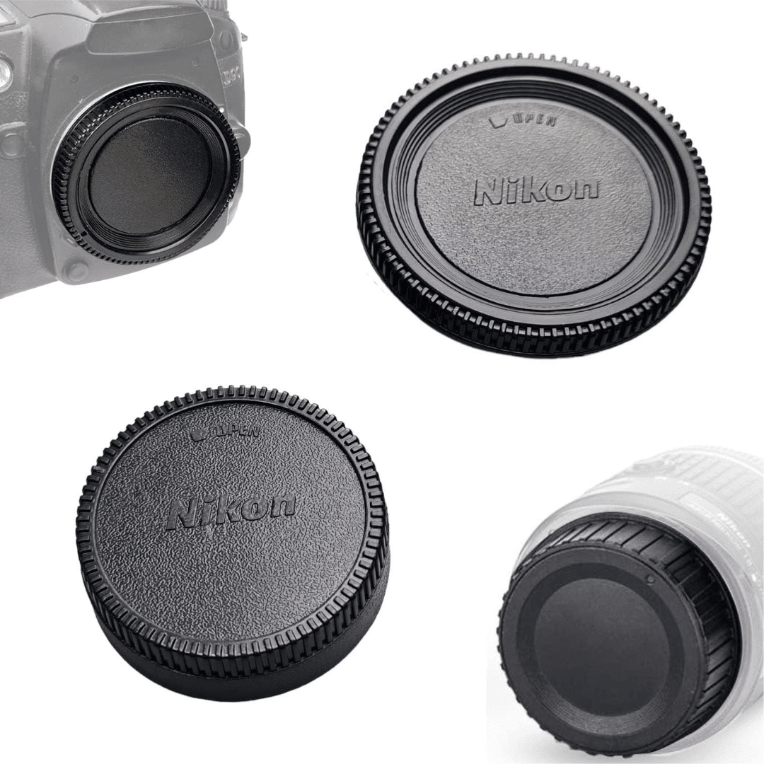 Tapa Frontal y Tapa Trasera de Lente para Nikon D7500 D7200 D7100 D7000 D5600 D5300 D5200 D5100 D3500 D3400 D3300 D3200 D3100 D850 D810 D800 D750 D600 D90 D80 - Imagen 3
