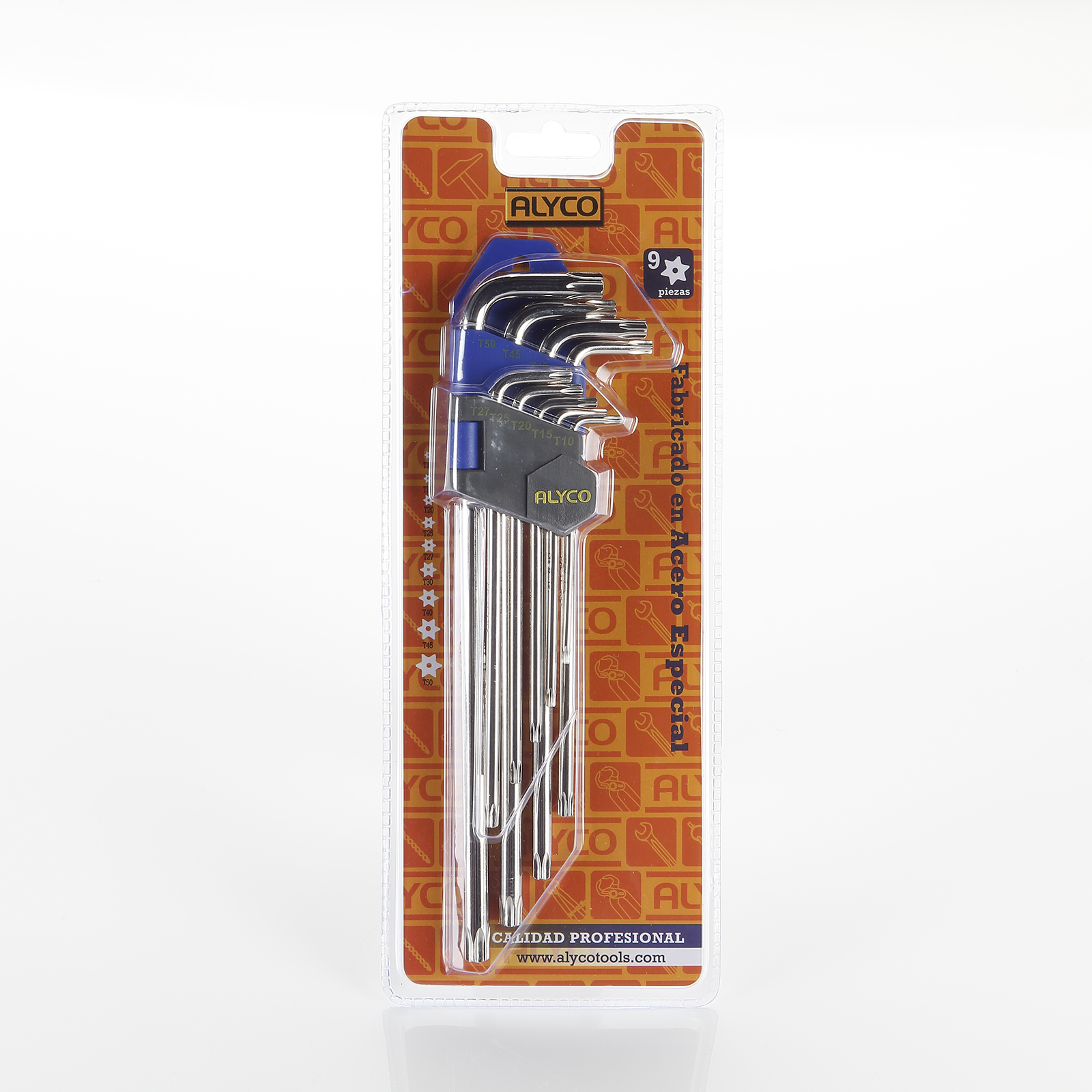 JUEGO 9 LLAVE ACODADA TORX INV EXTRALARG - Imagen 2