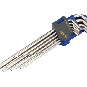JUEGO 9 LLAVE ACODADA TORX INV EXTRALARG