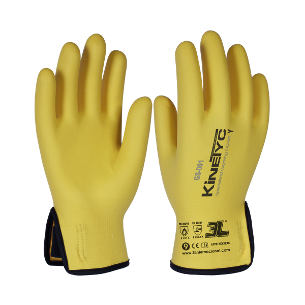 3L*Guantes de seguridad – mecánicos – Kinetyk Yellow T-9