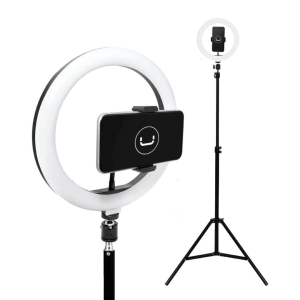 Kit Aro De Luz + Tripode + Soporte Unno Ph1802bk Led De 10 Pulgadas