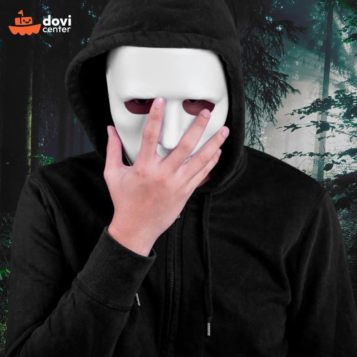 Máscara asesino sin rostro y expresión