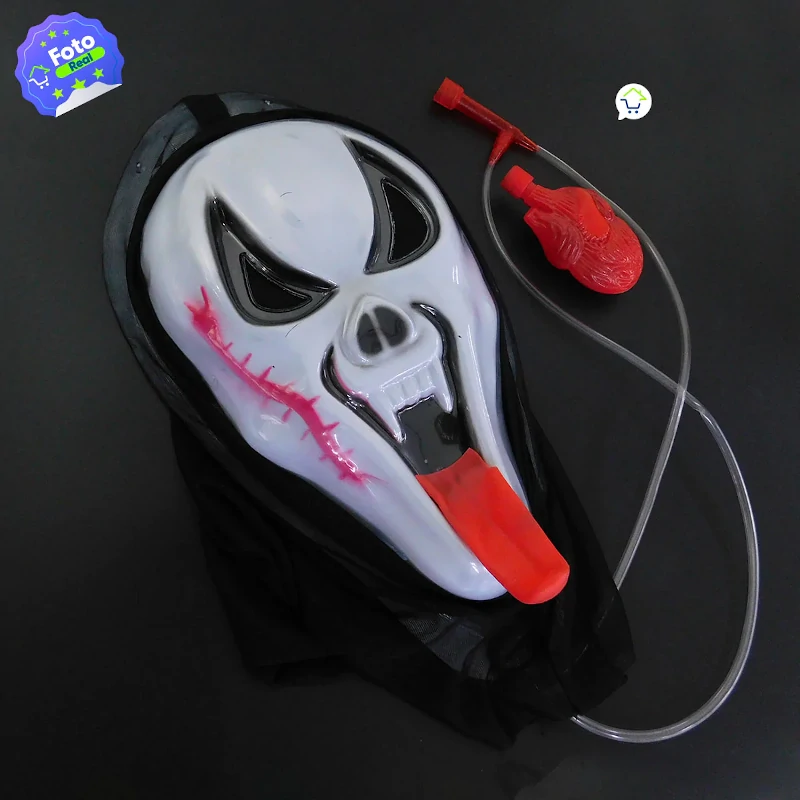 Mascara esqueleto asesino con sangre - Imagen 3