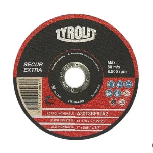 TYROLIT disco corte SECUR EXTRA aceros inoxidables amoladora eje 22.23mm