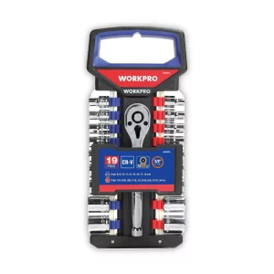 WORKPRO JUEGO TUBOS 19 piezas BOCALLAVES