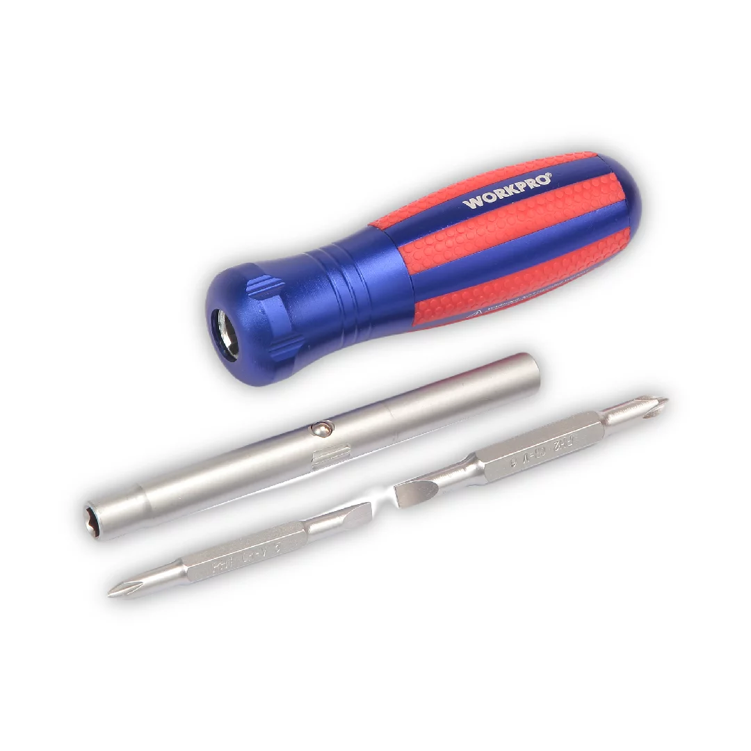 WORKPRO DESTORNILLADOR 6-en-1 aluminio