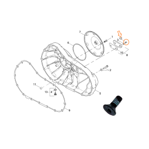 Tornillo para la tapa de inspección de la cadena de la primaria Harley-Davidson® Negro