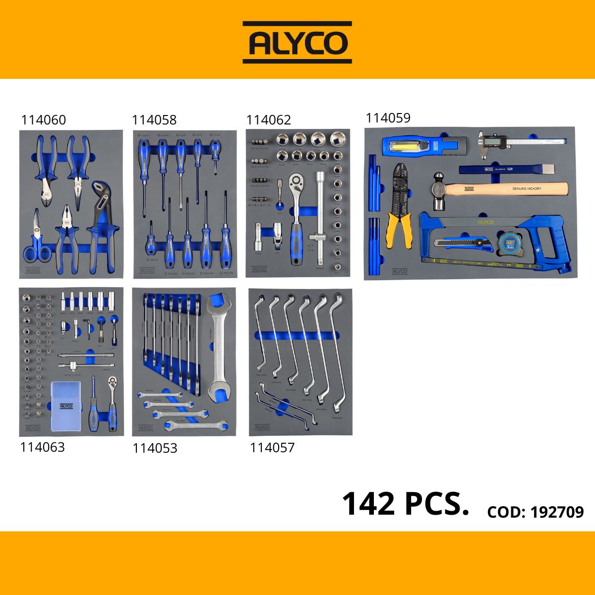 CARRO 7 CAJONES CON COMPOSICION MEDIANA HERRAMIENTAS ALYCO - Imagen 6