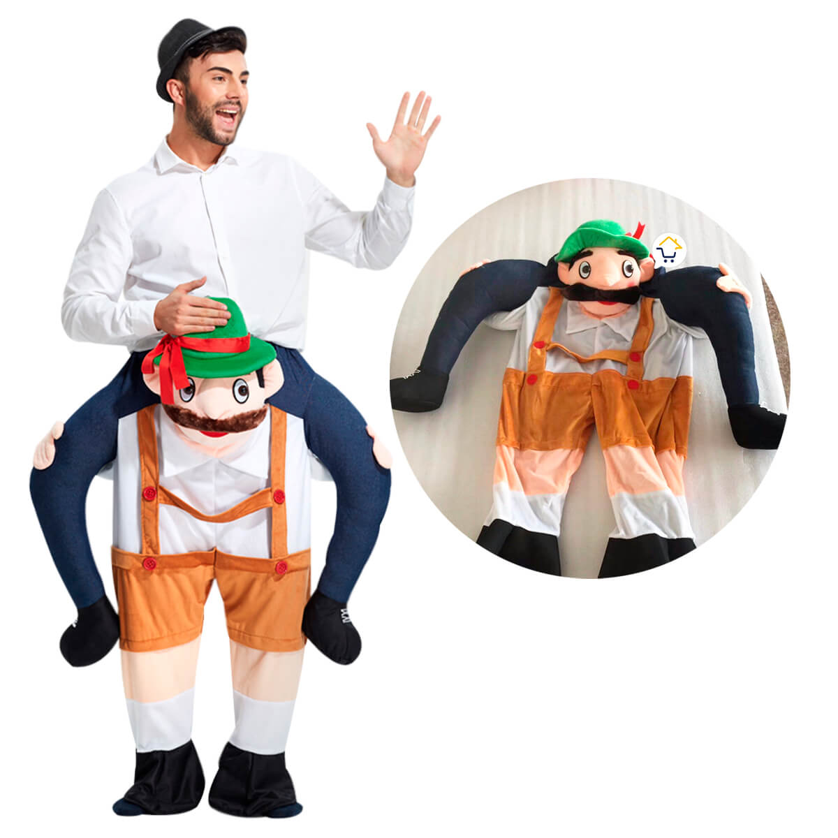 Disfraz Irlandés Borracho Paseo Sobre Hombros Adulto Halloween - Imagen 2