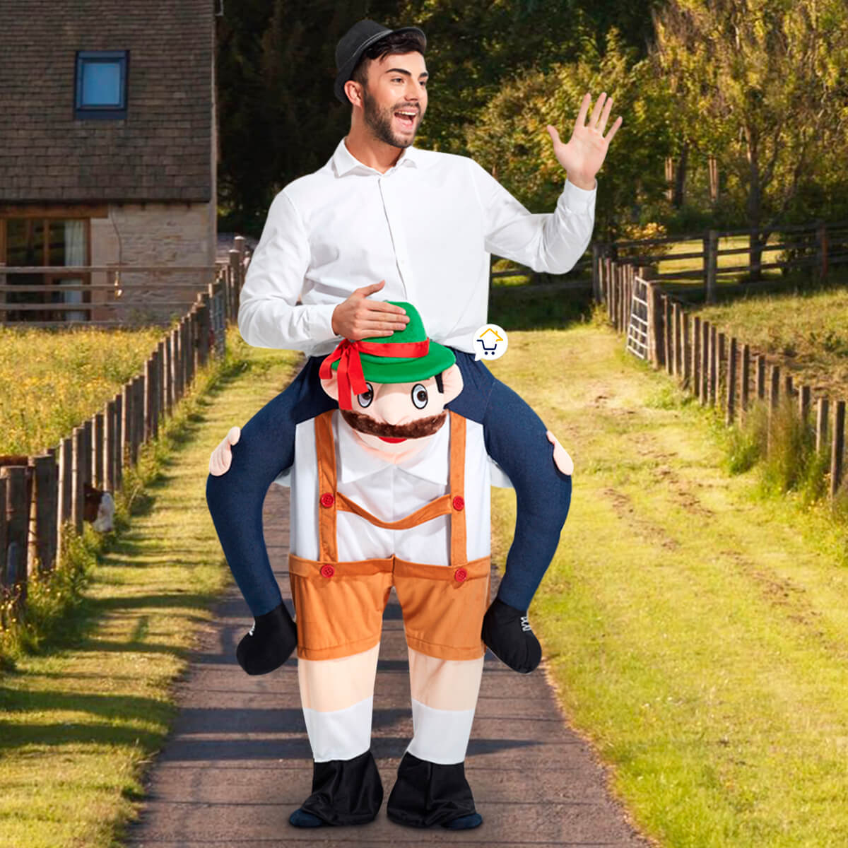 Disfraz Irlandés Borracho Paseo Sobre Hombros Adulto Halloween - Imagen 4