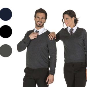 Jersey de Punto Hombre con Cuello Pico