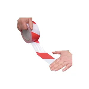 Banda adhesiva pavimento rojo/blanco –  33mts. – 758136869