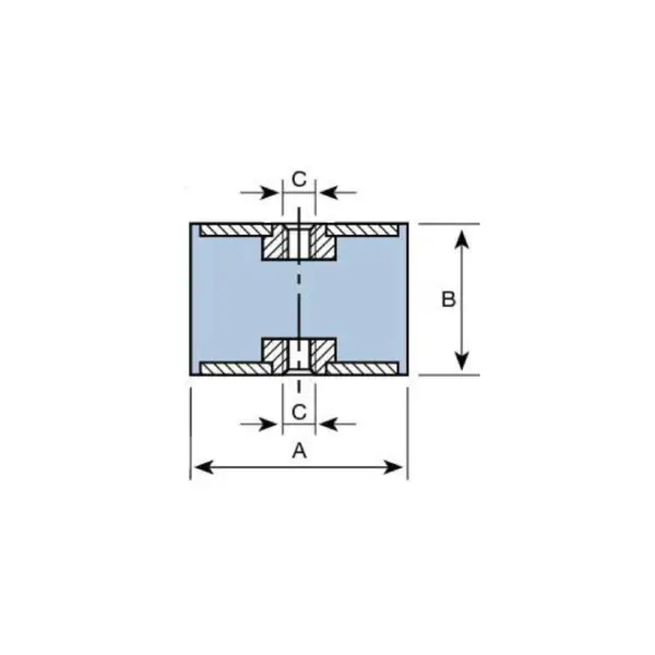 AMC*122024 Soporte cilínd. hembra M-6 20X25* - Imagen 2